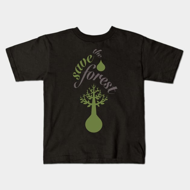 Save the forest - against deforestation Kids T-Shirt by GLOBULAR(T)